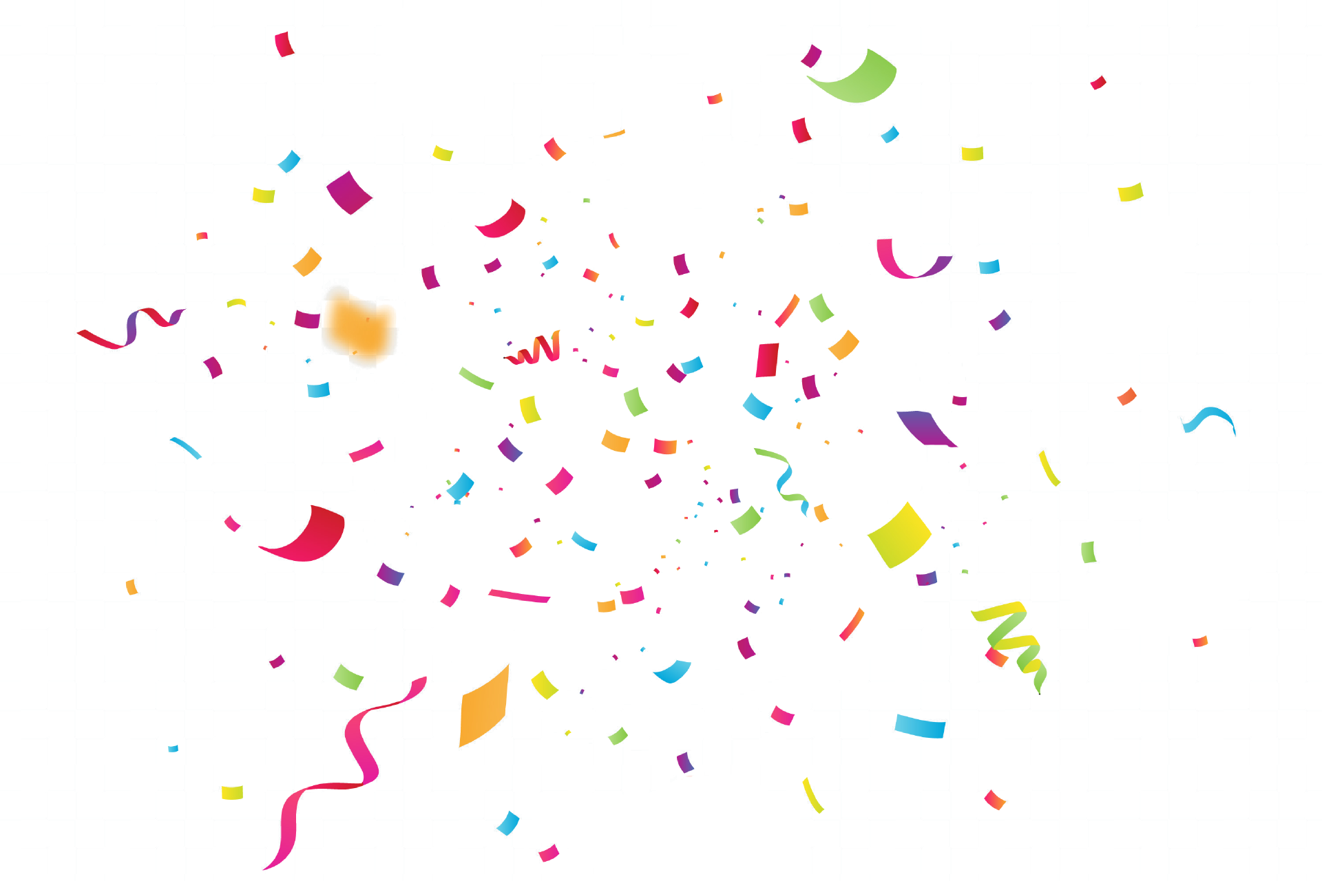 Konfeti raznih boja u formi pozadine